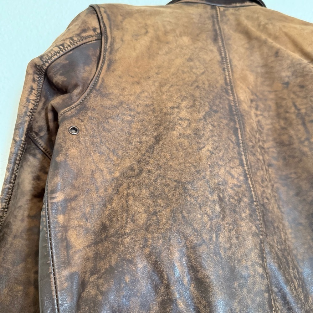 NWT Polo Ralph Lauren Cow Leather Flight Jacket Boys - Picture 10 of 11